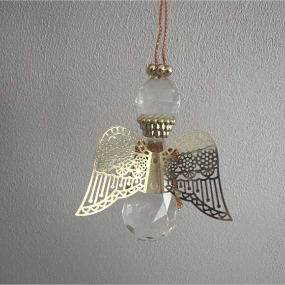 Avon Angelic Reflections Angel Ornament Crystal Gold Filigree - Picture 4 of 5